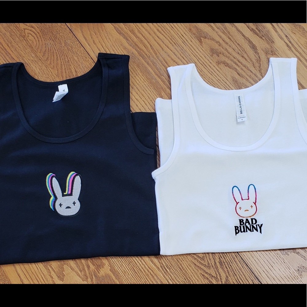 Bad Bunny Embroidered Tanks